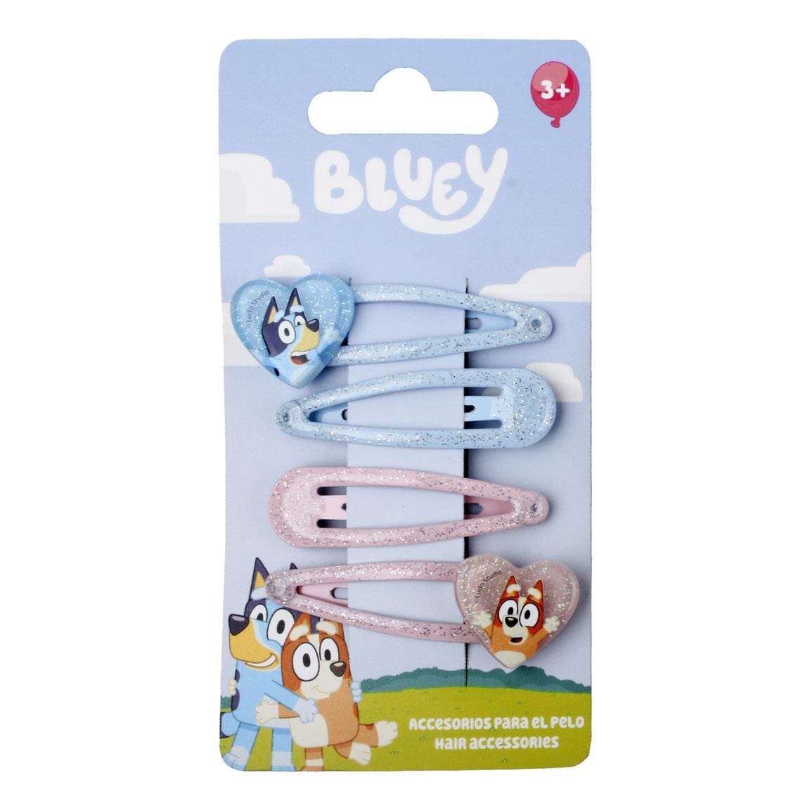 Bluey - Hiuspinnit 4 kpl