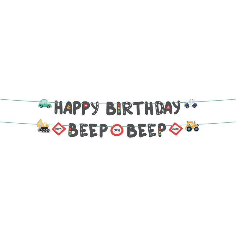 Tietyömaa Happy Birthday-viirinauha