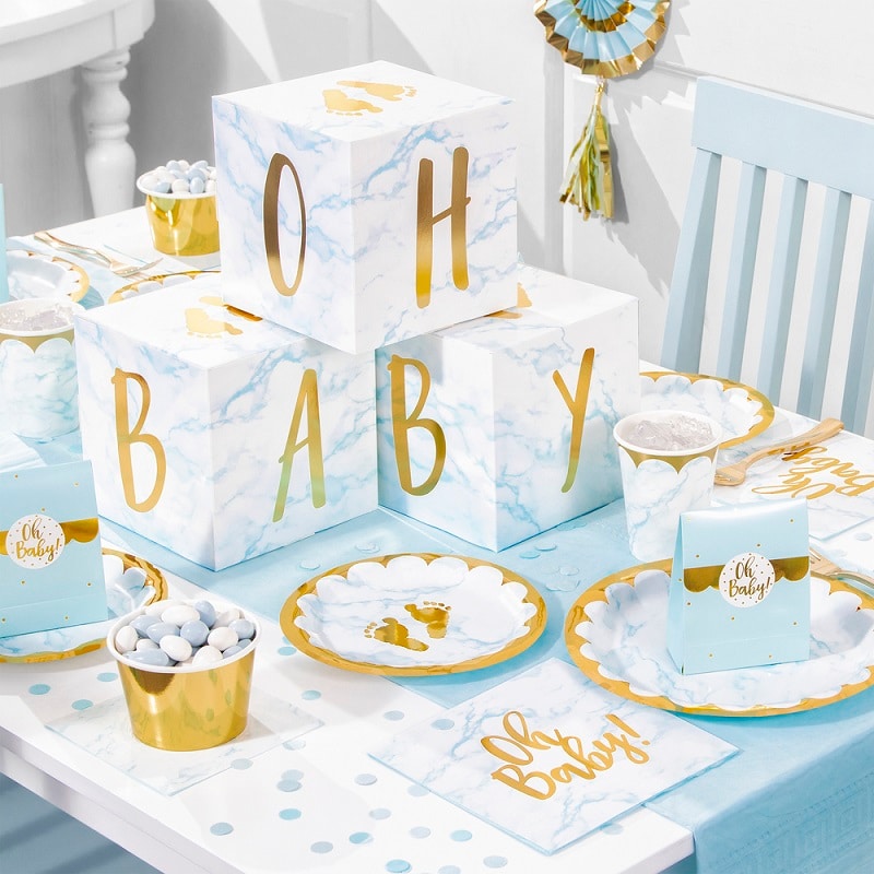 Oh Baby - Pöytäkoristeet sininen 3 kpl