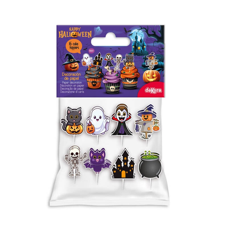 Halloween Caketoppers 16 kpl