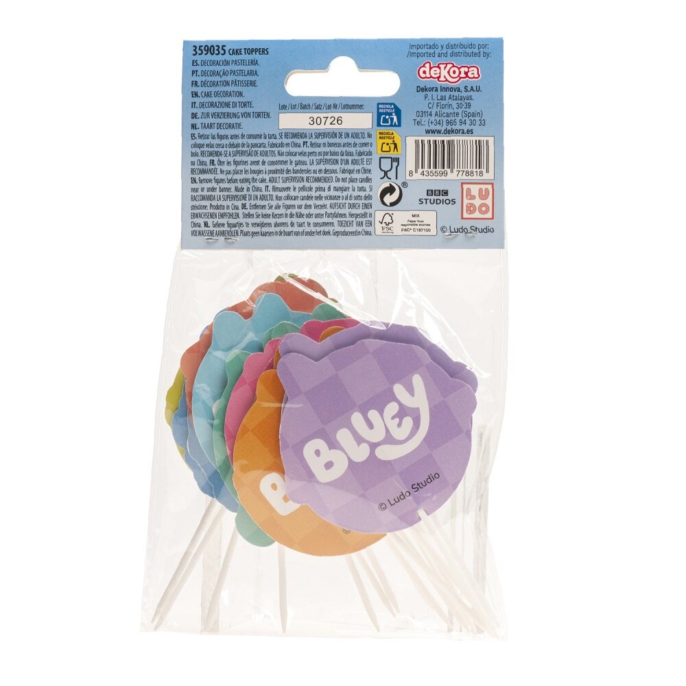 Bluey Cake toppers 16 kpl