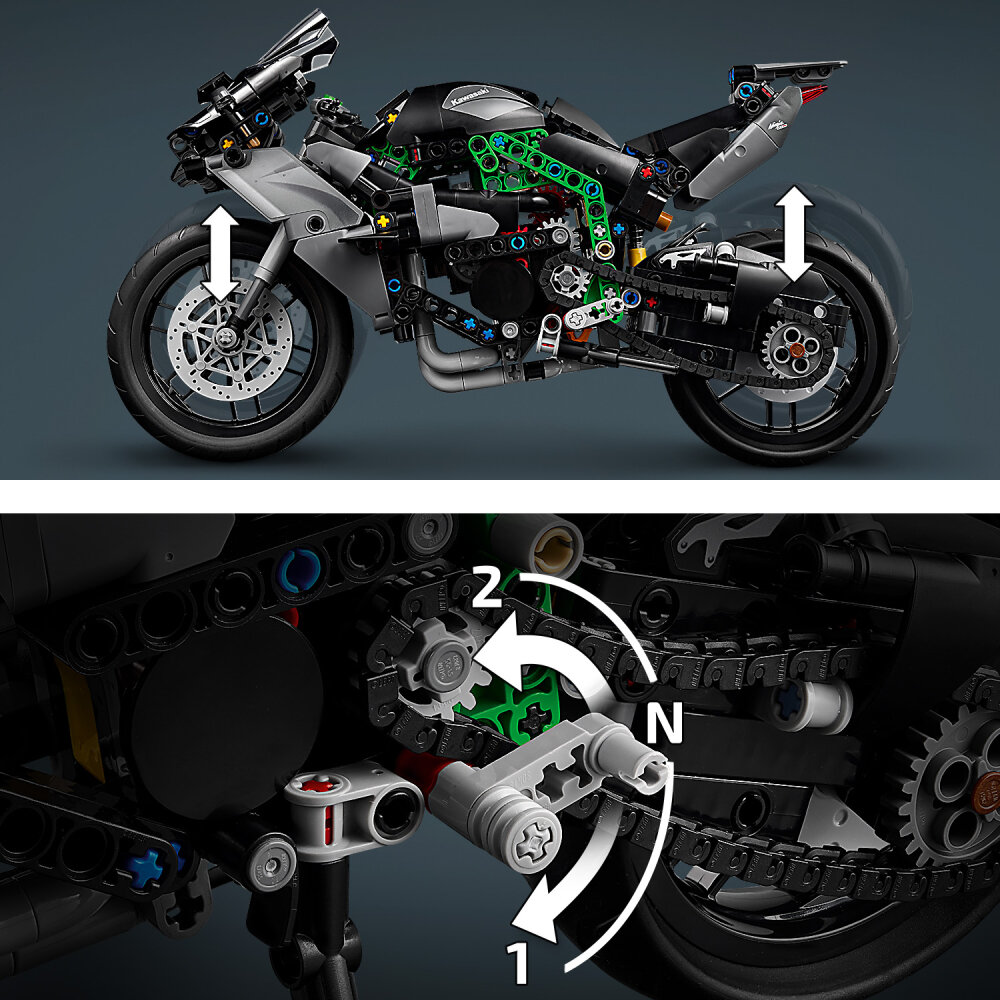 LEGO Technic - Kawasaki Ninja H2R ‑moottoripyörä 10+