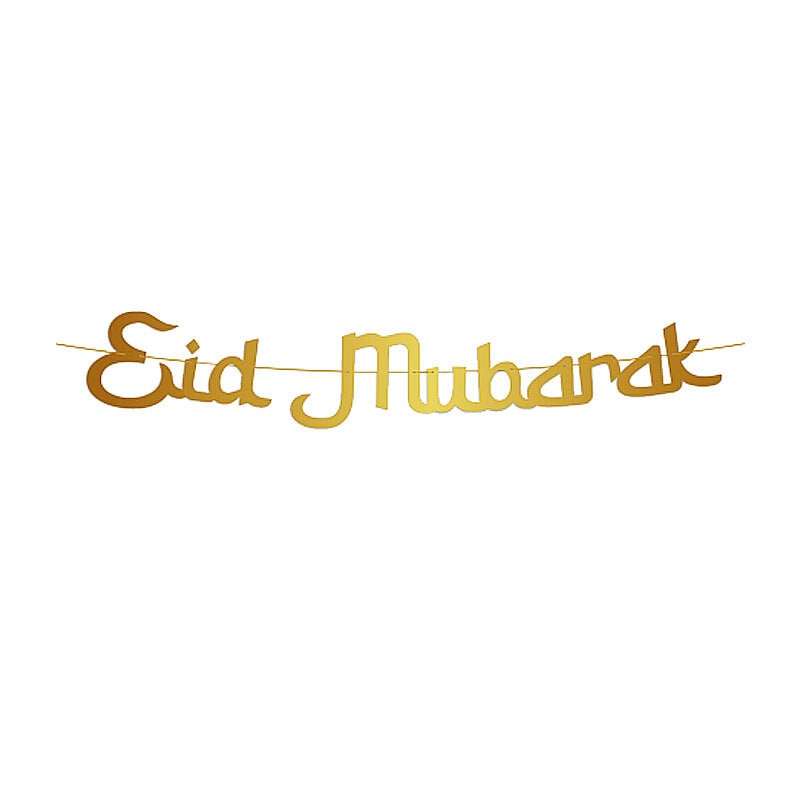 Eid Mubarak - Viirinauha Kultafolioitu 2 metriä
