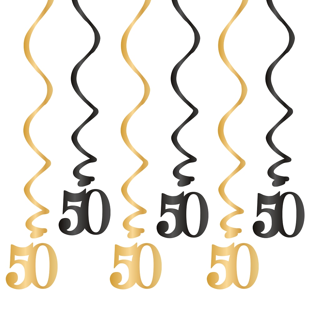 Riippuvat koristeet 50 vuotta 6 kpl