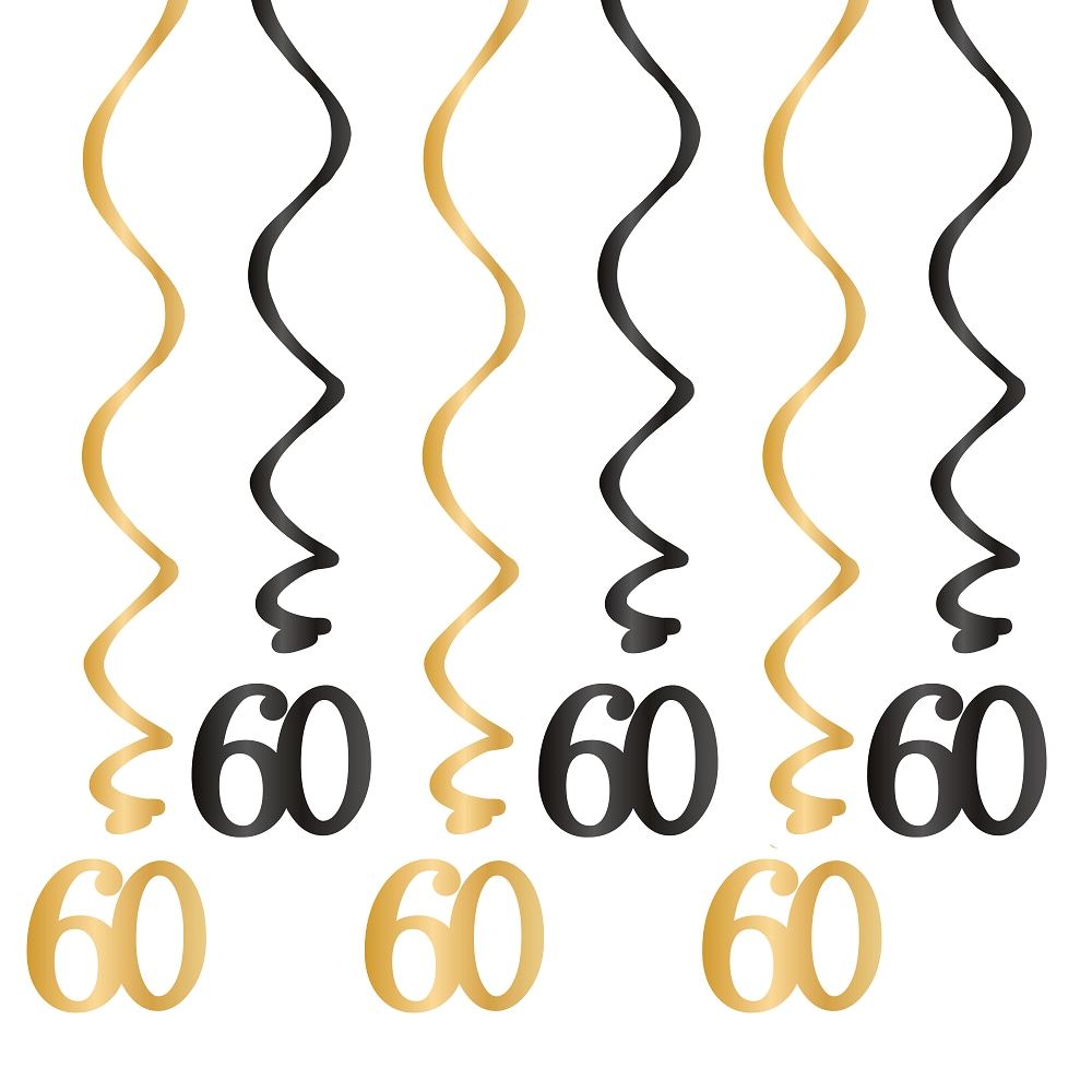 Riippuvat koristeet 60 vuotta 6 kpl
