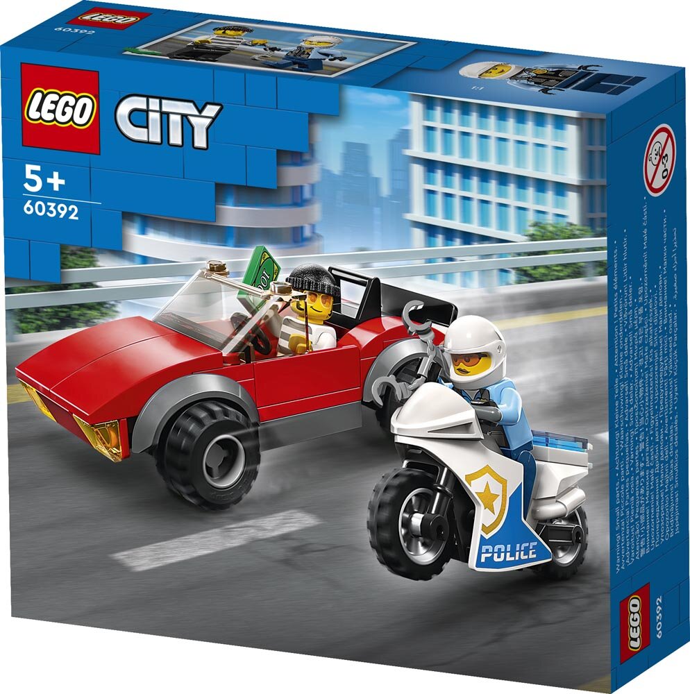 LEGO City - Moottoripyöräpoliisi takaa-ajossa 5+