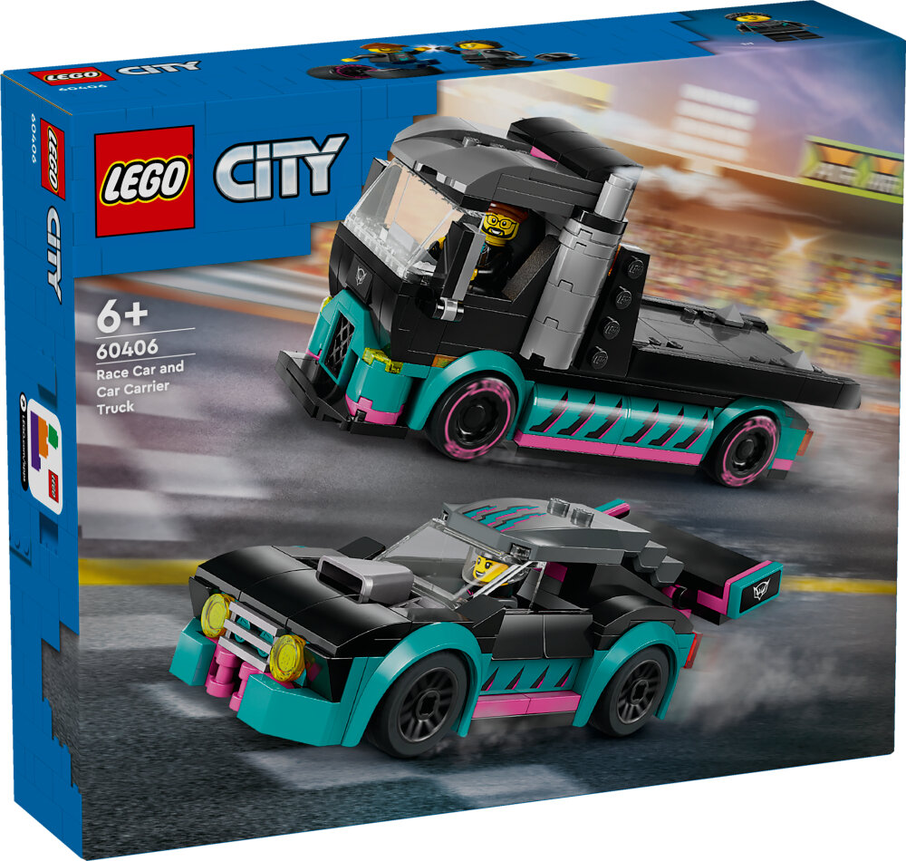 LEGO City - Kilpa-auto ja autonkuljetusauto 6+