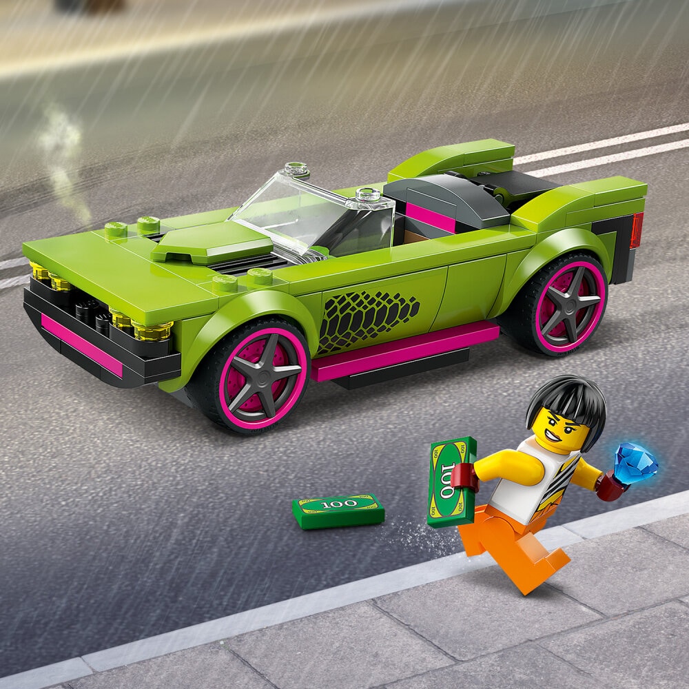 LEGO City - Poliisiauto ja muskeliauton takaa-ajo 6+