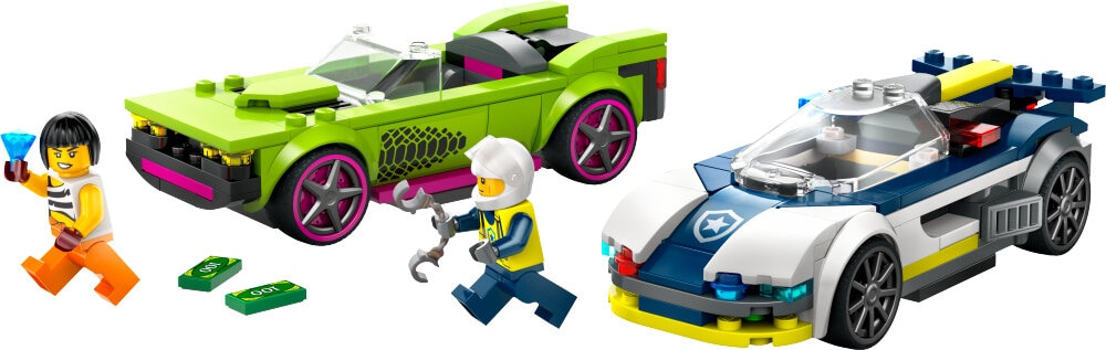 LEGO City - Poliisiauto ja muskeliauton takaa-ajo 6+