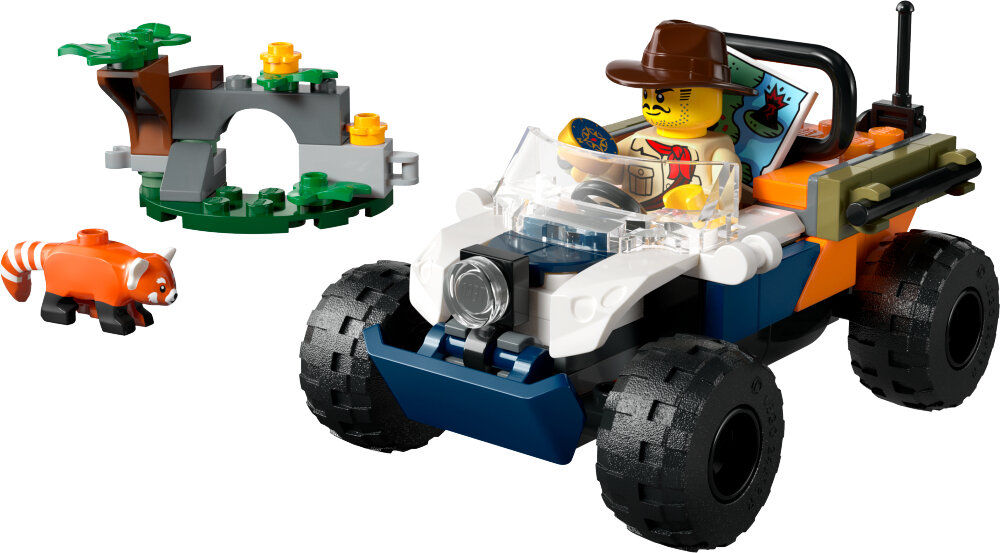 LEGO City - Viidakkotutkijan mönkijä ja kultapanda 6+