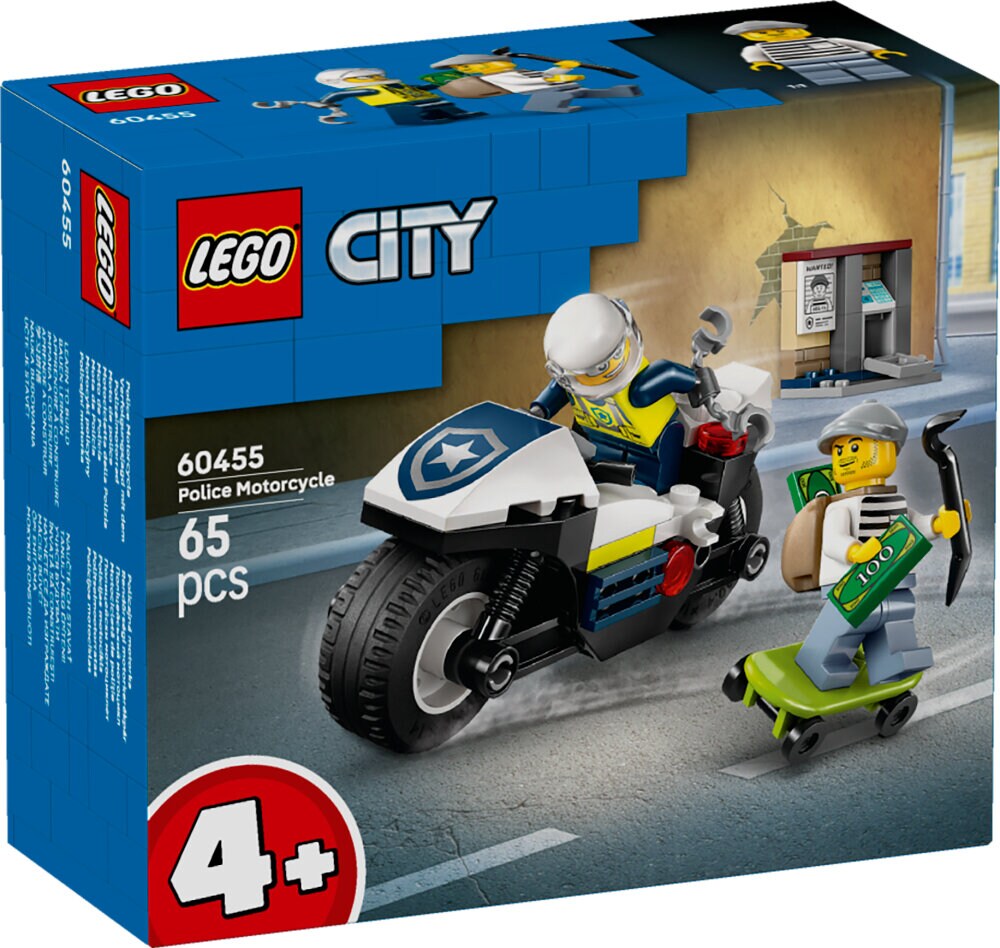 LEGO City - Takaa-ajo poliisimoottoripyörälla 4+