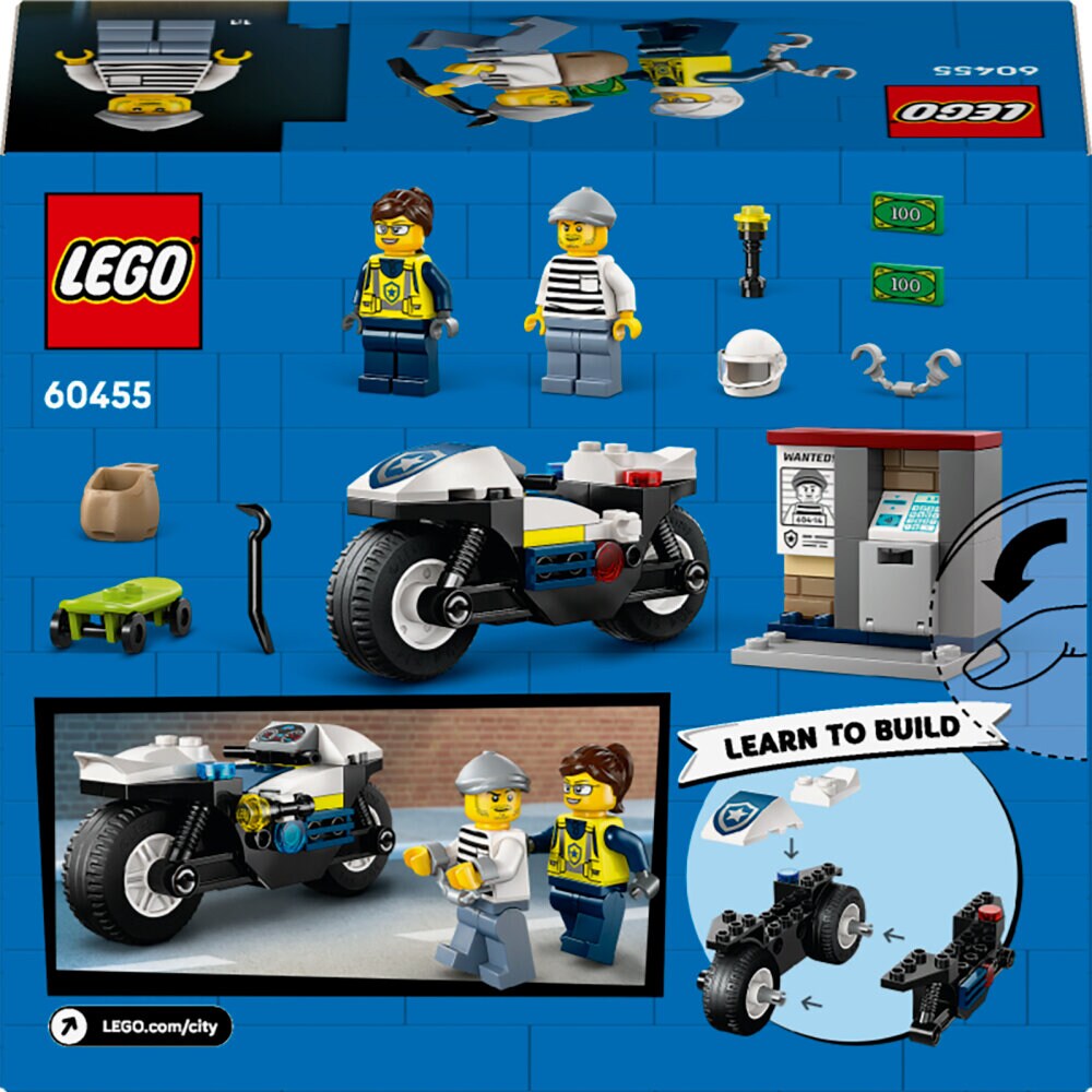 LEGO City - Takaa-ajo poliisimoottoripyörälla 4+