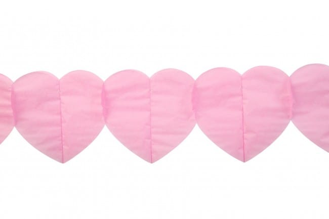 Paperiviiri vaaleanpunaisilla sydämillä, 6 metriä