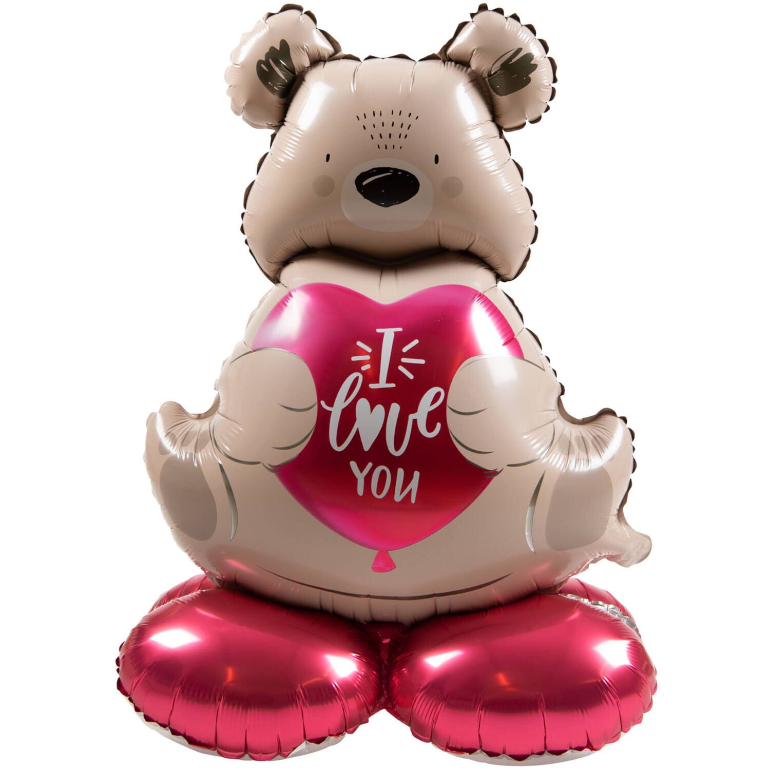 Folioilmapallo Pystyssäpysyvä Teddykarhu ''I love you'' 66 cm