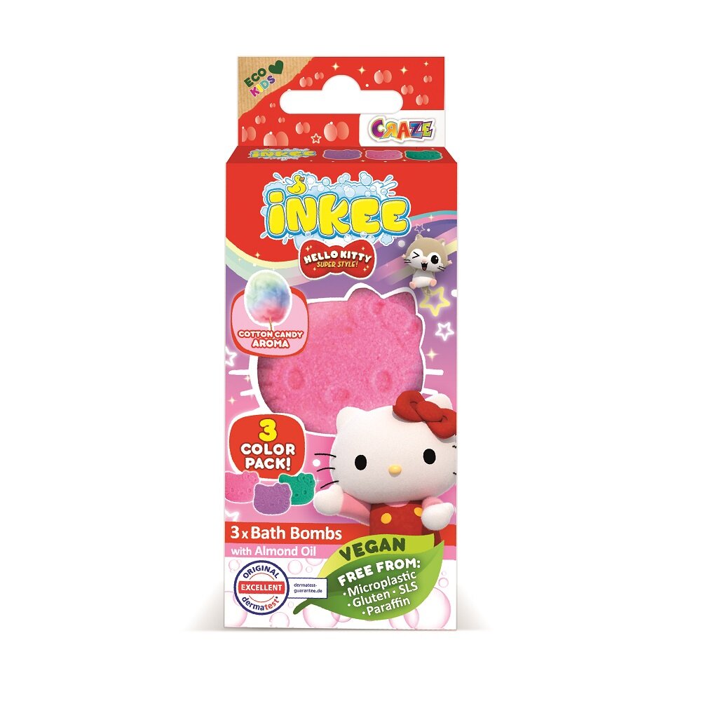 Hello Kitty kylpypommit 3 kpl