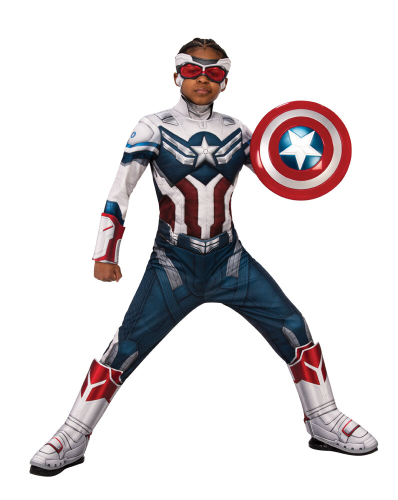 Captain America Winter Soldier Naamiaisasu Deluxe Lapset 7-10 vuotta