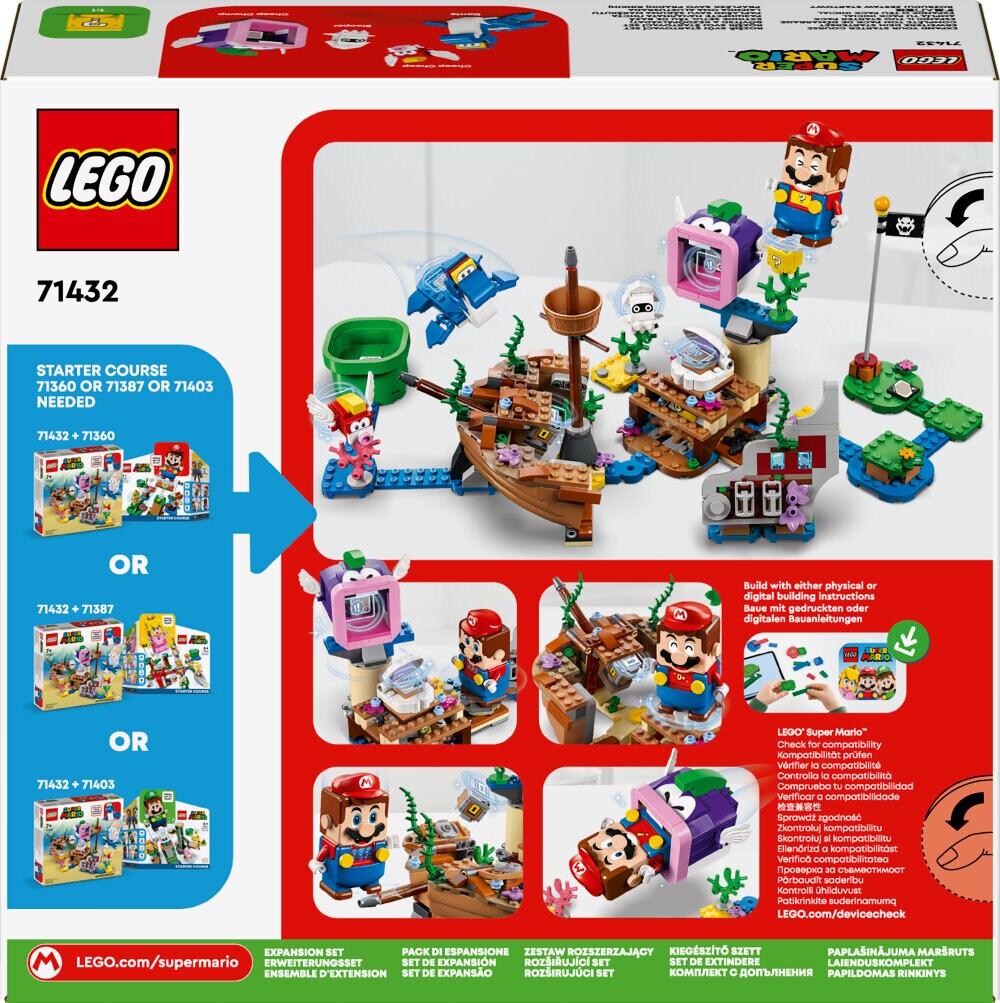 LEGO Super Mario - Dorrien seikkailu uponneella laivanhylyllä ‑laajennussarja 7+