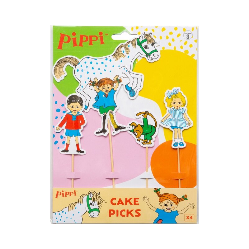 Peppi Pitkätossu - Cake Toppers 4 kpl