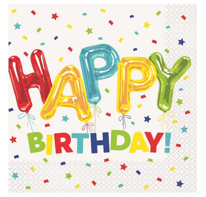 Happy Balloon Birthday, Servetit 16-pakkaus