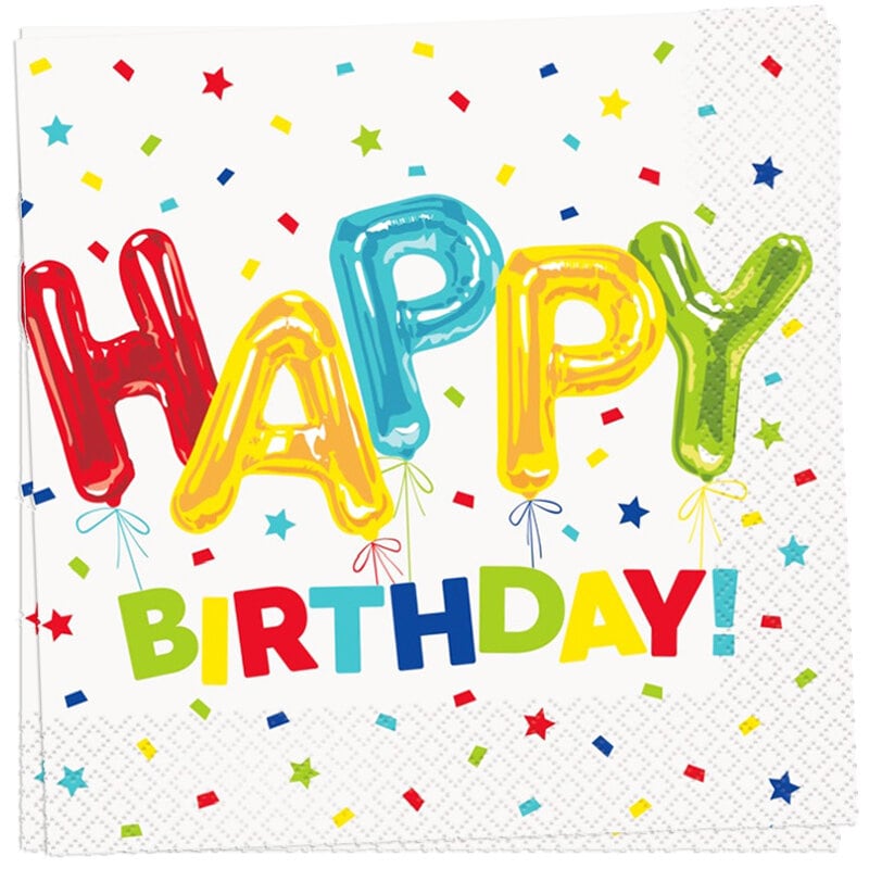 Happy Balloon Birthday, Servetit 16-pakkaus