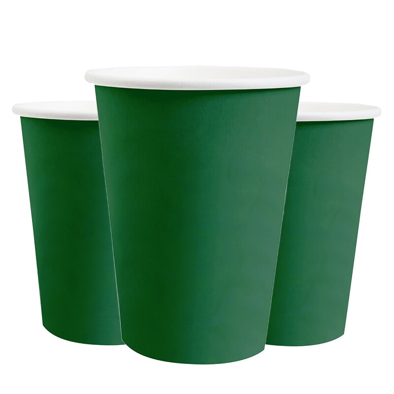 Pahvimukit 250 ml - Tummanvihreä 10 kpl