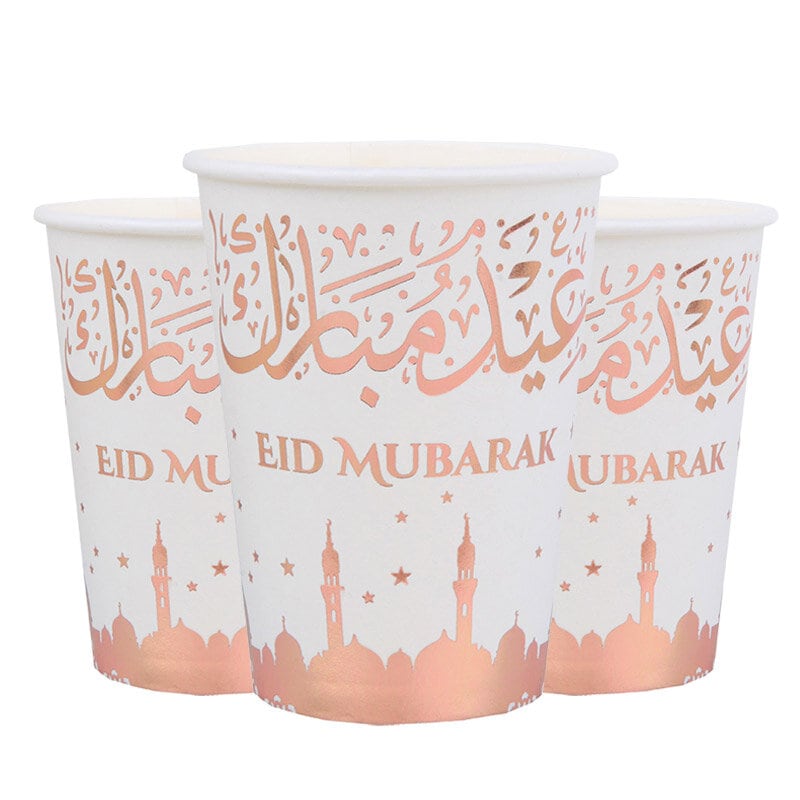 Eid Mubarak - Pahvimukit Ruusukulta 10 kpl