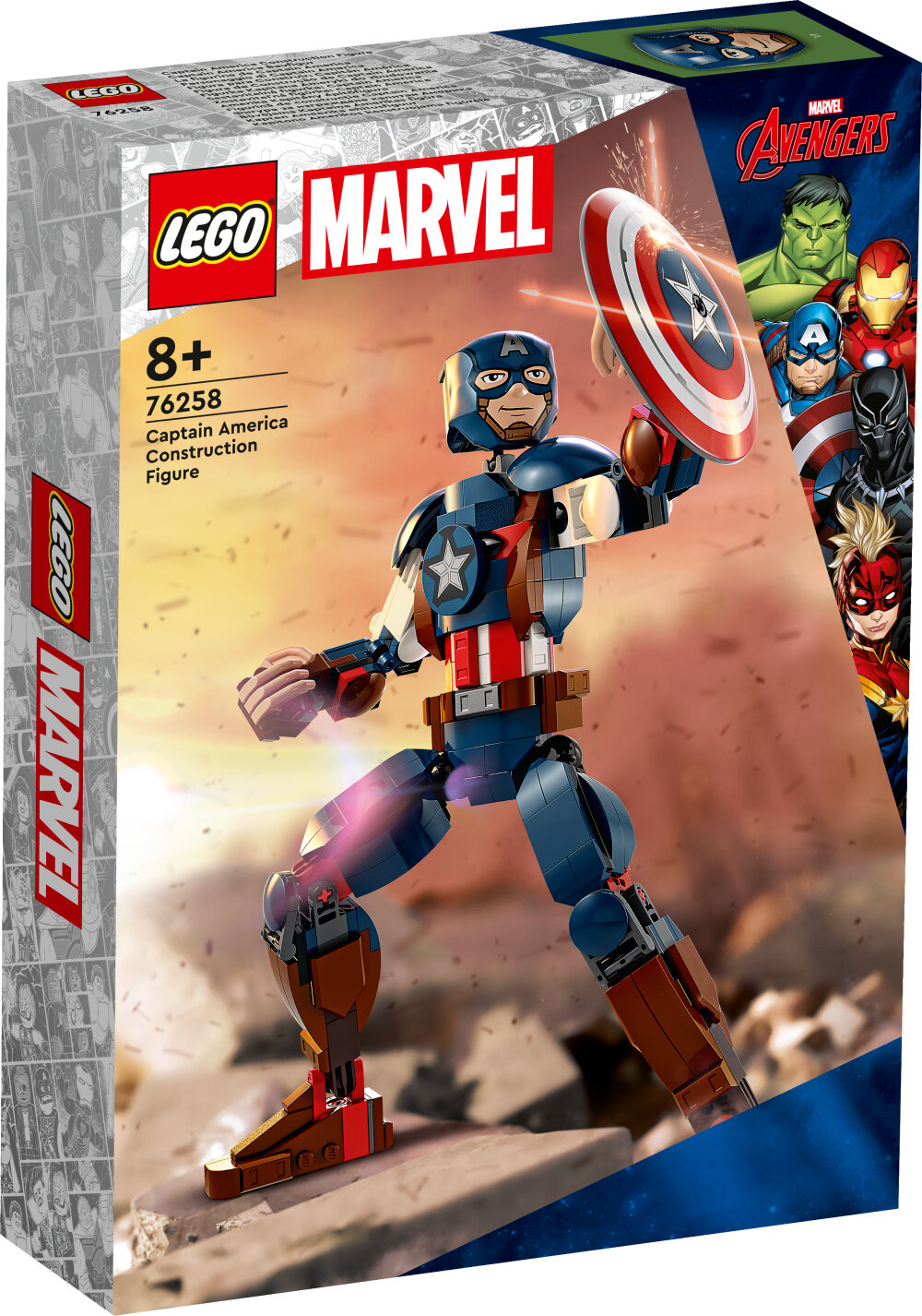 LEGO Avengers - Rakennettava Captain America ‑hahmo 8+