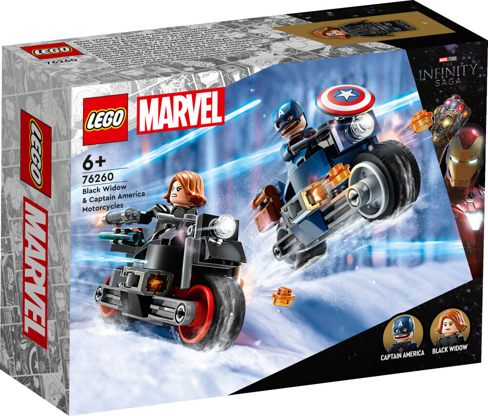 LEGO Avengers - Black Widow ja Captain America moottoripyörineen 6+