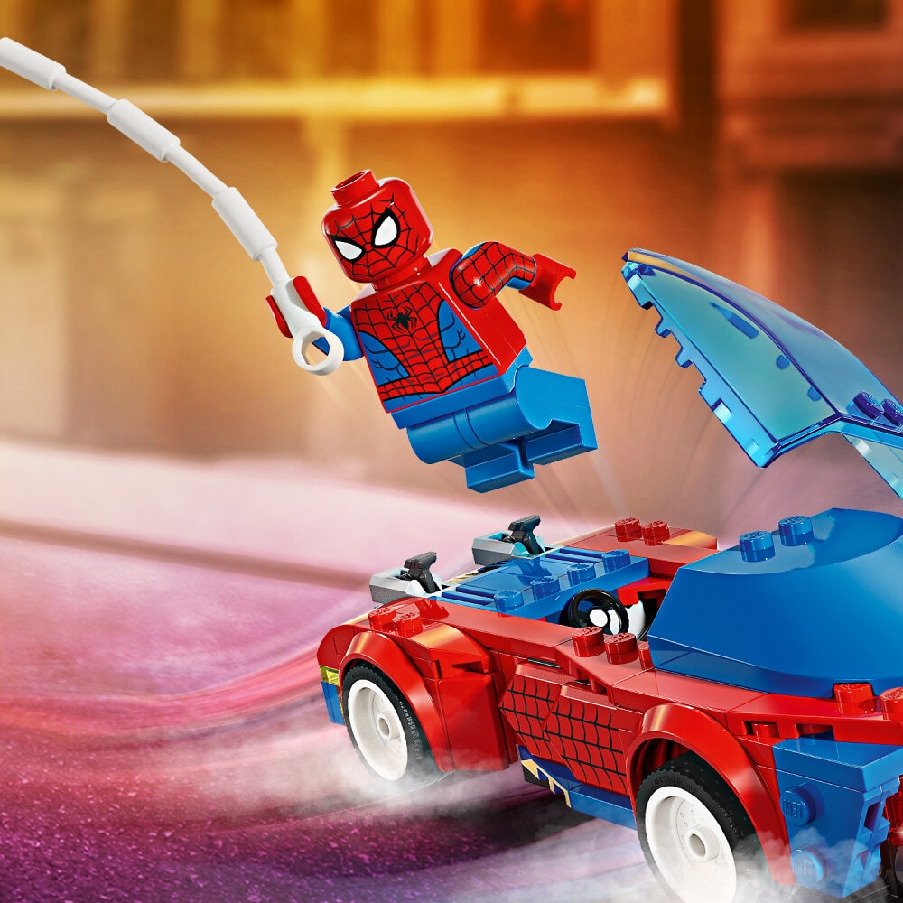 LEGO Marvel - Spider-Manin kilpa-auto ja Venomin Vihreä Menninkäinen 7+