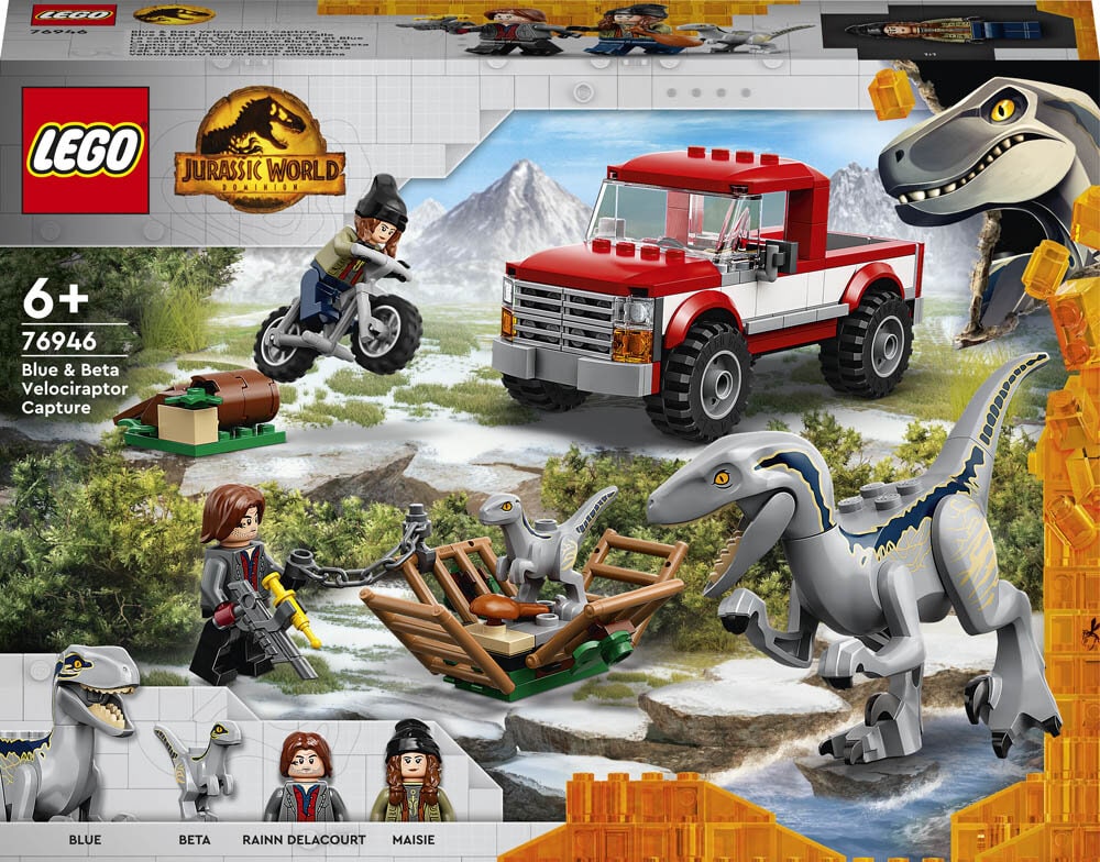 LEGO Jurassic World, Velociraptorit Blue ja Beta jäävät kiikkiin 6+