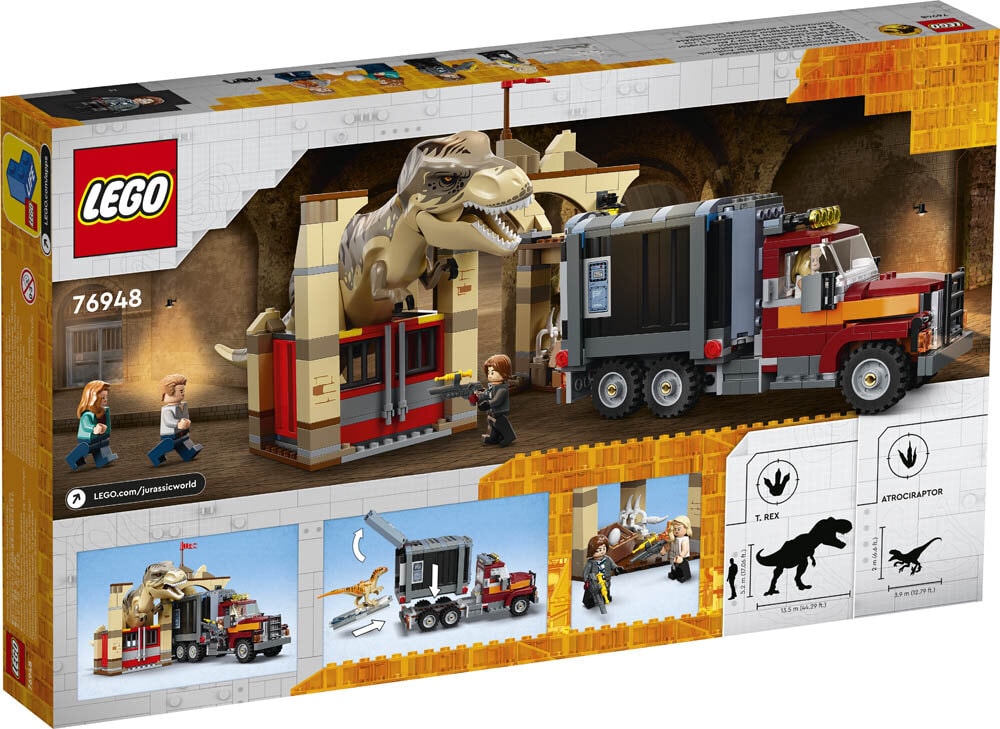 LEGO Jurassic World, T. rexin ja Atrociraptor-dinosauruksen pako 8+