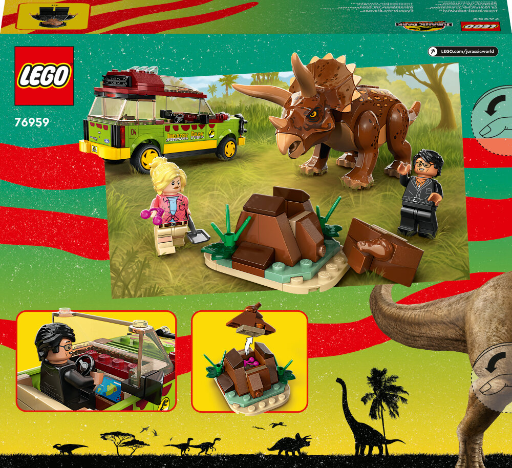 LEGO Jurassic World - Triceratopsia tutkimassa 8+