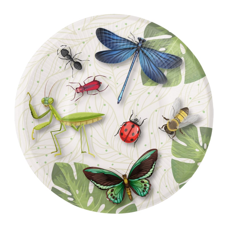 Birthday Bugs Lautaset, 18 cm 8 kpl