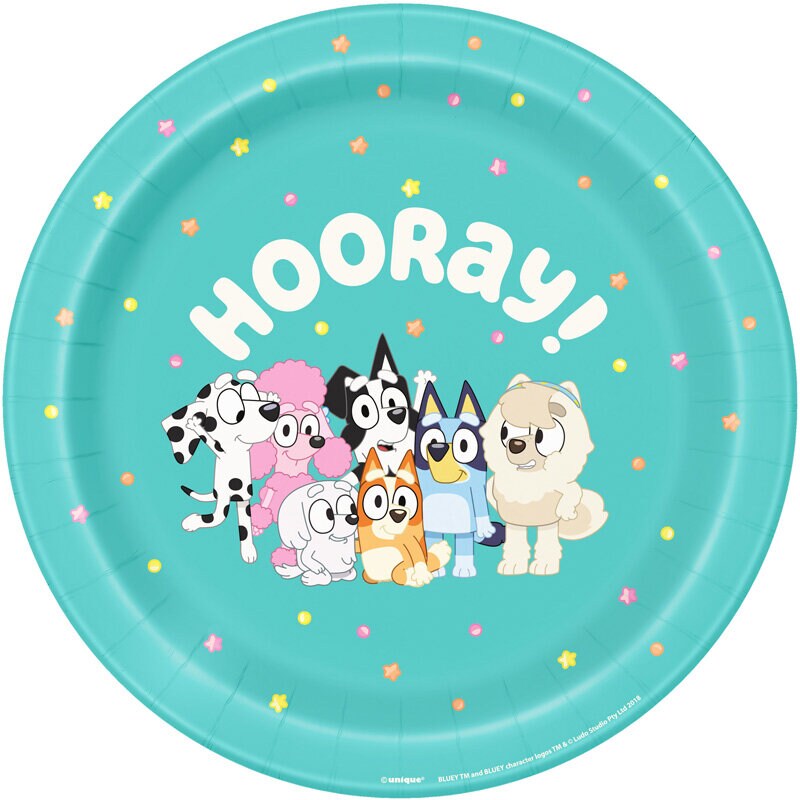 Bluey Party Lautaset 8 kpl