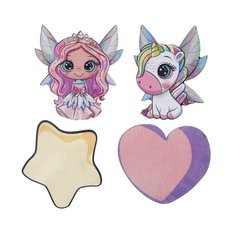 Unicorn Fairy - Ylellinen konfetti puusta