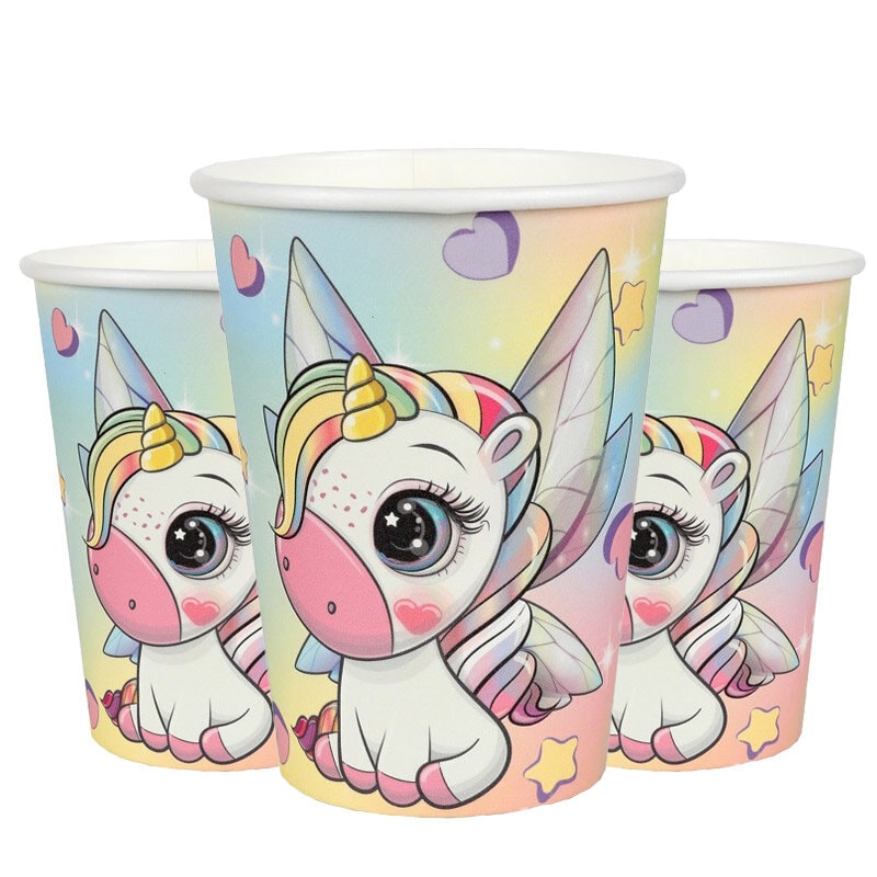 Unicorn Fairy - Pahvimukit 10 kpl