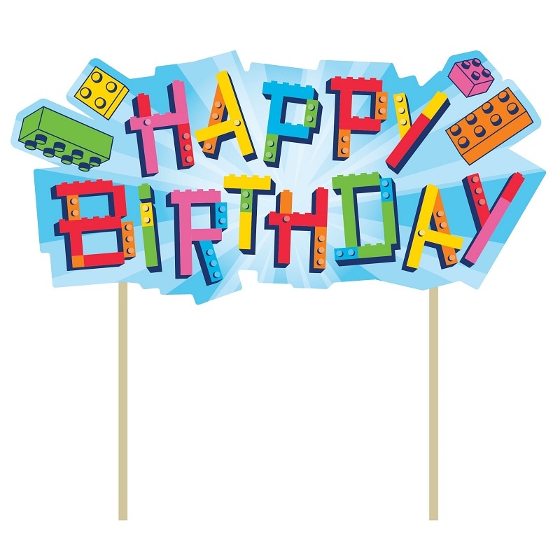 Block Party - Cake Topper 18 x 20 cm