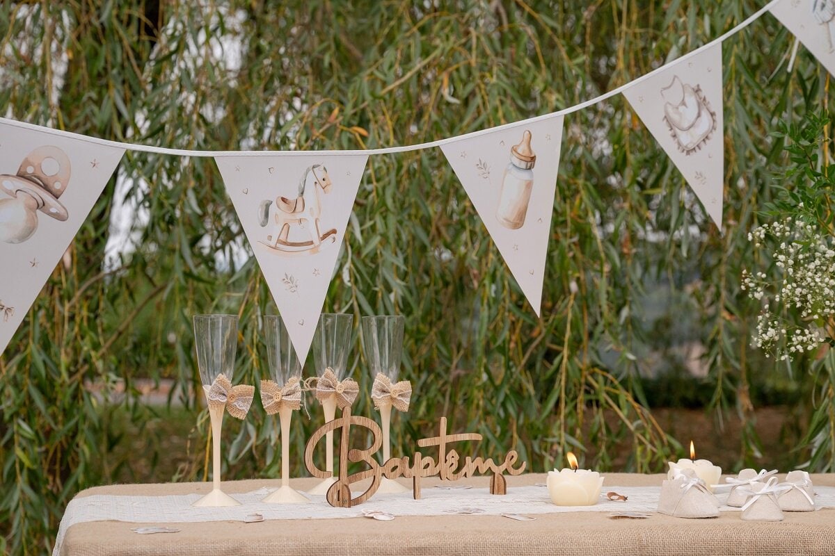 Little Teddy Babyshower Lippuviirinauha 3 metriä