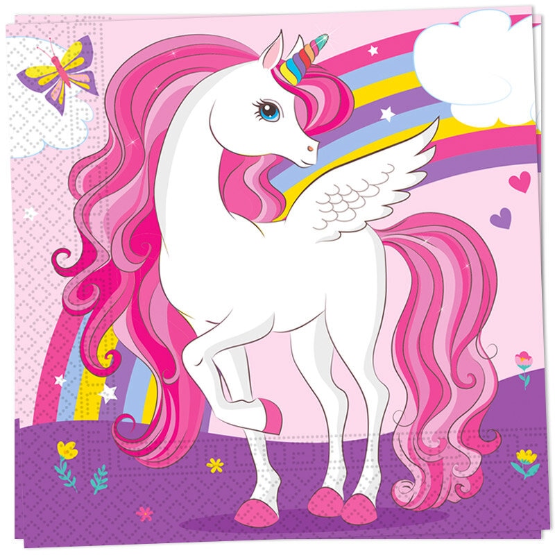 Unicorn Rainbow - Servetit 20 kpl
