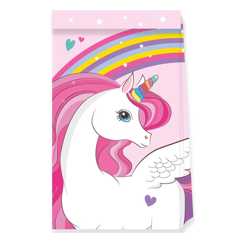 Unicorn Rainbow - Juhlapussit paperia 4 kpl