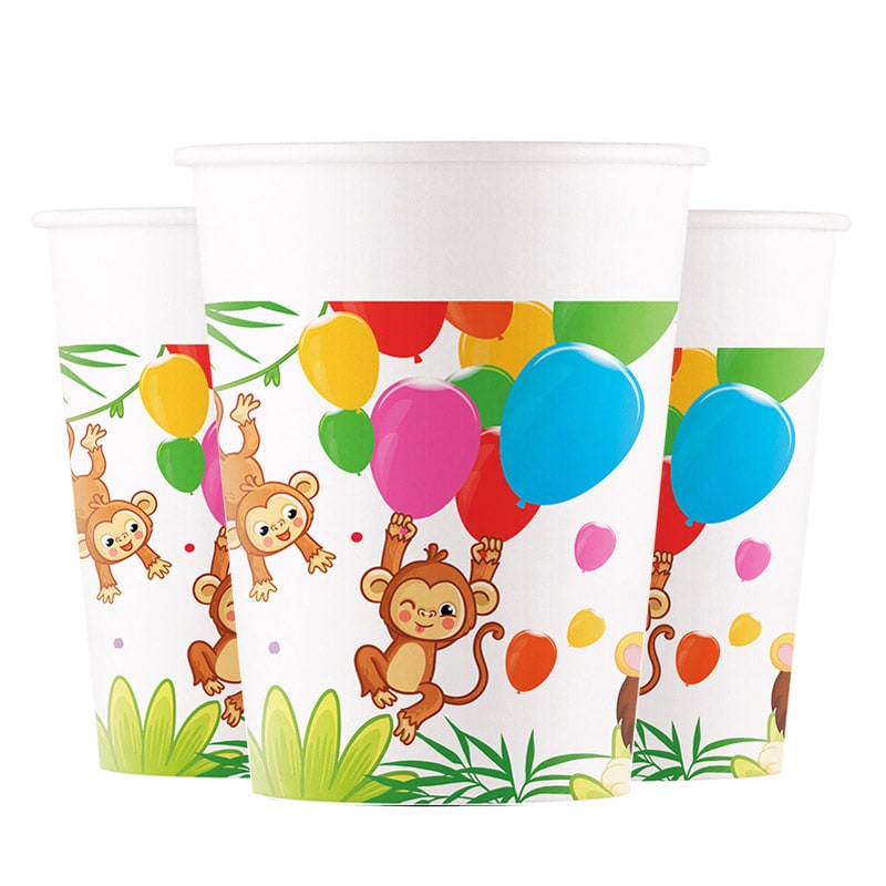 Jungle Balloons - Pahvimukit 8 kpl