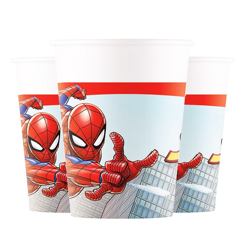 Spiderman - Pahvimukit 8 kpl