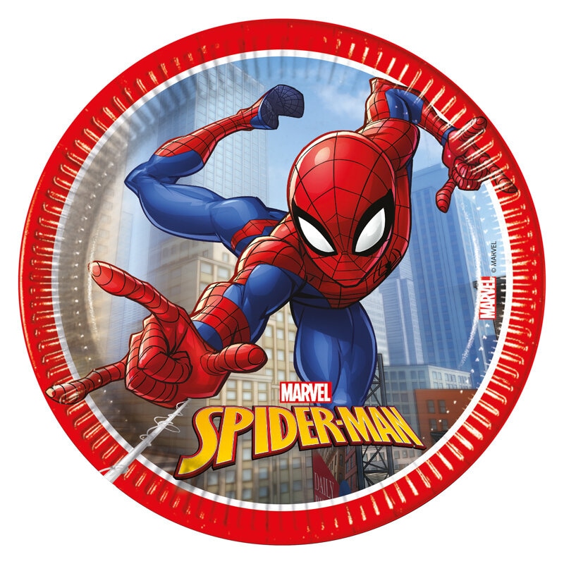 Spiderman - Lautaset 20 cm 8 kpl