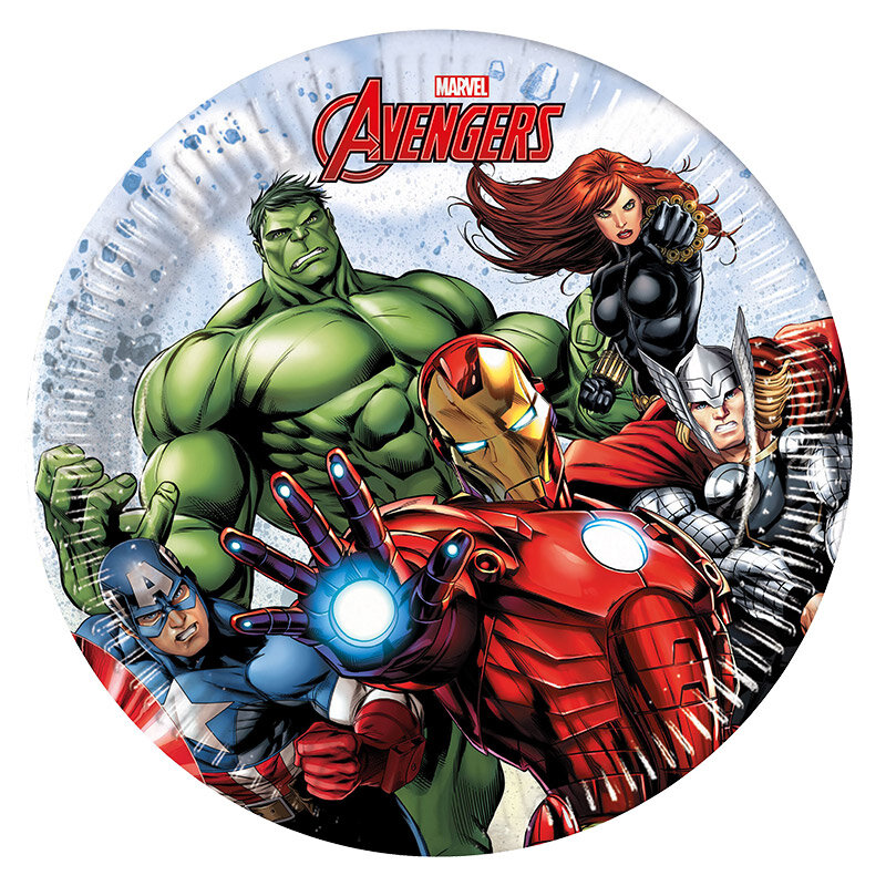 Avengers - Lautaset  20 cm 8 kpl