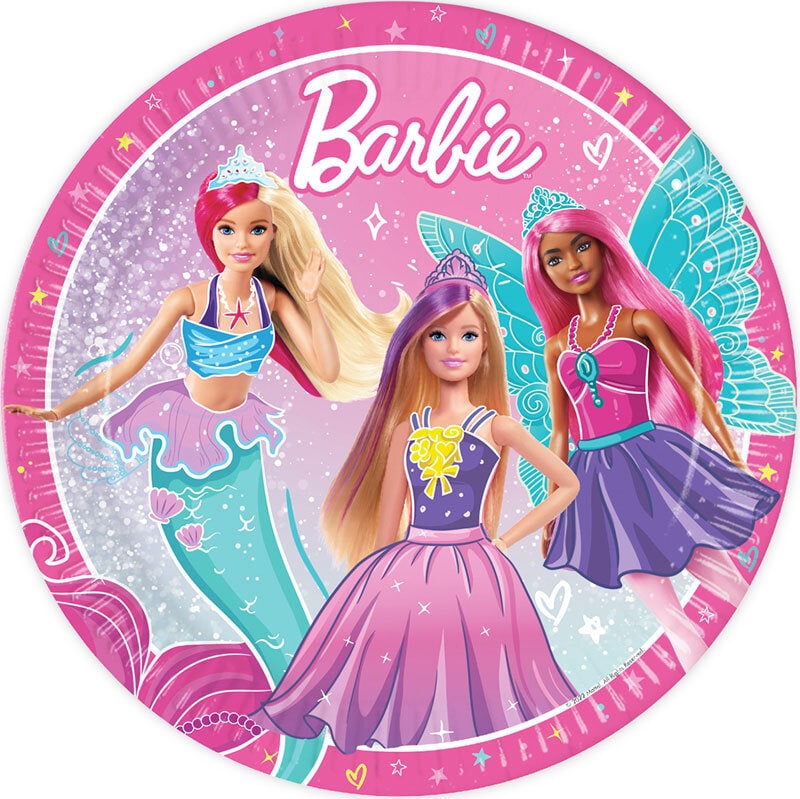 Barbie - Lautaset 8 kpl