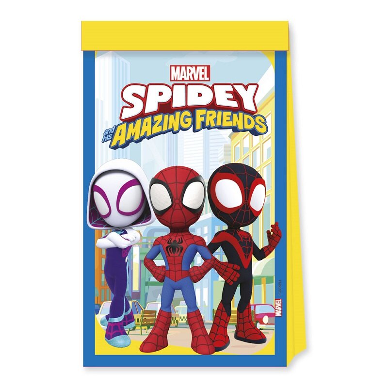 Spidey And His Amazing Friends - Juhlapussit paperia 4 kpl