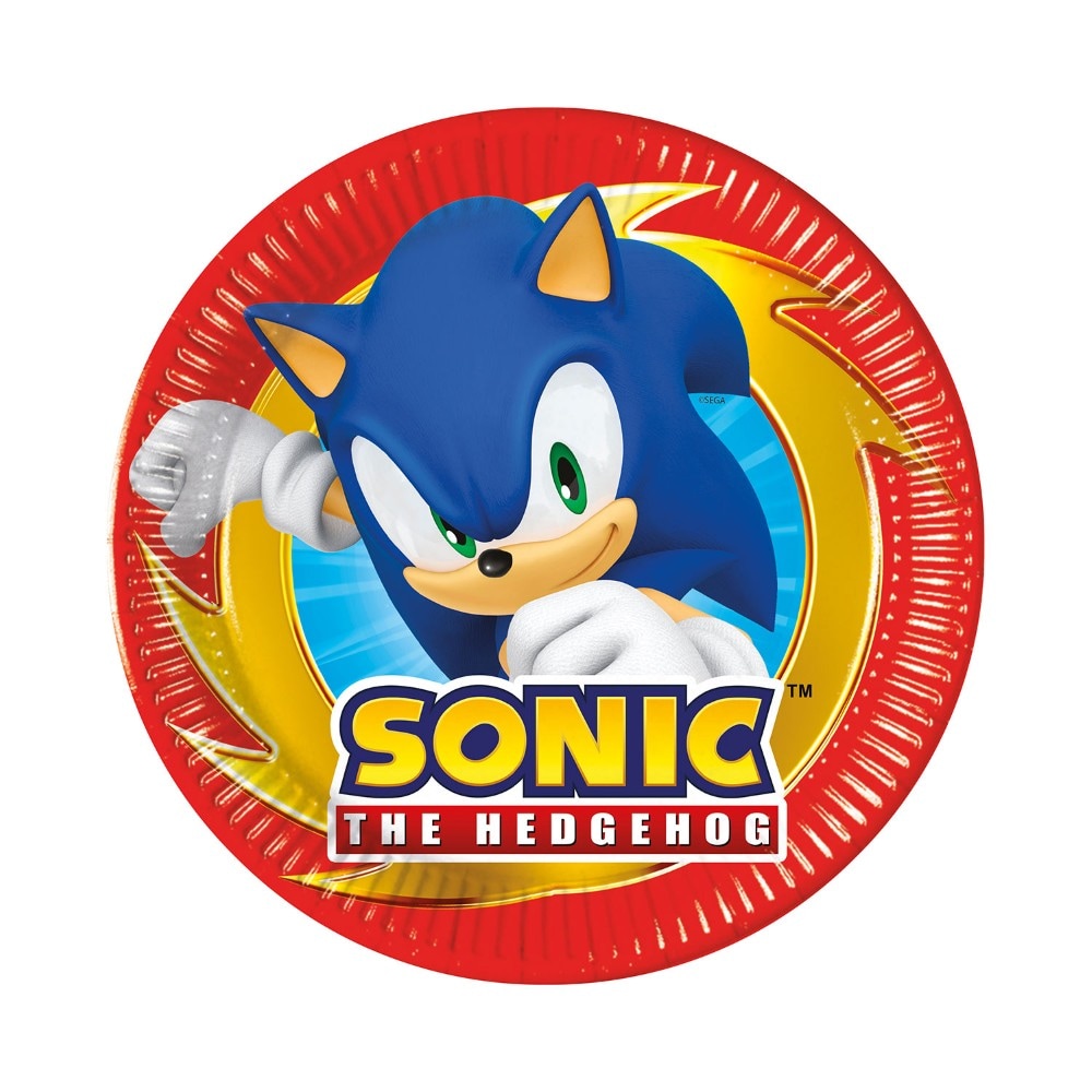 Sonic the Hedgehog - Lautaset 8 kpl (20 cm)