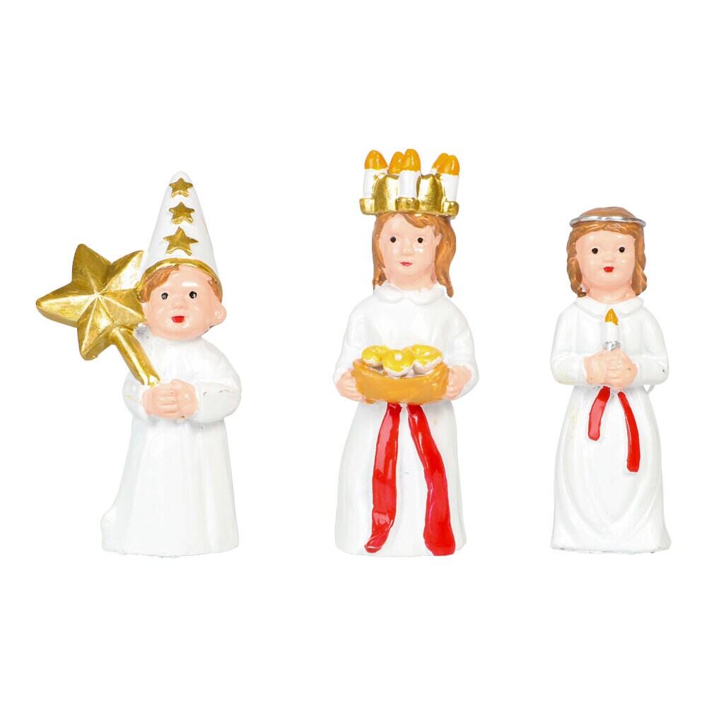 Tonttuoven tarvikkeet - Lucia-hahmot 3 kpl