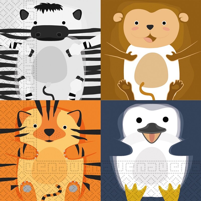 Zoo Animals - Servetit 20 kpl
