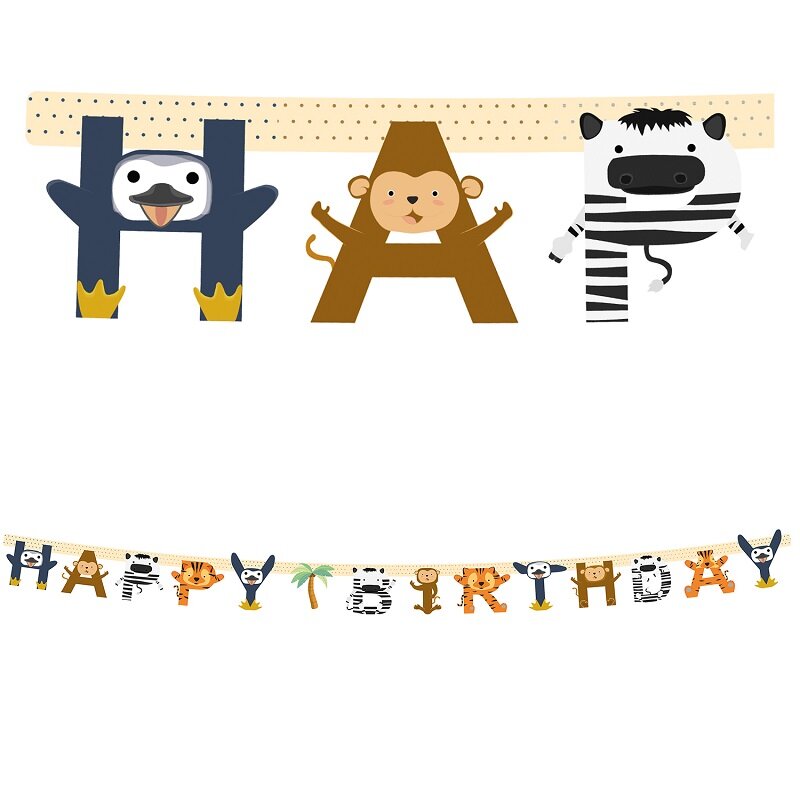 Zoo Animals - Viirinauha Happy Birthday